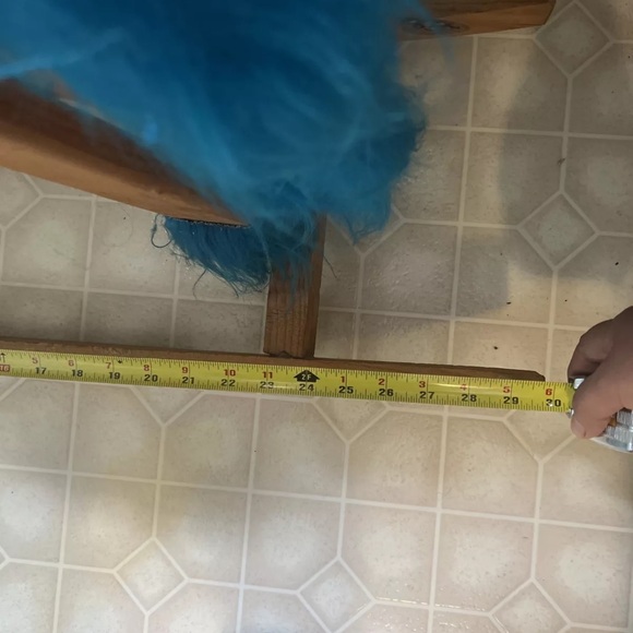 LARGE WOODEN ROCKING HORSE Handmade Toddler Toy Amish Furniture Blue - Picture 4 of 5